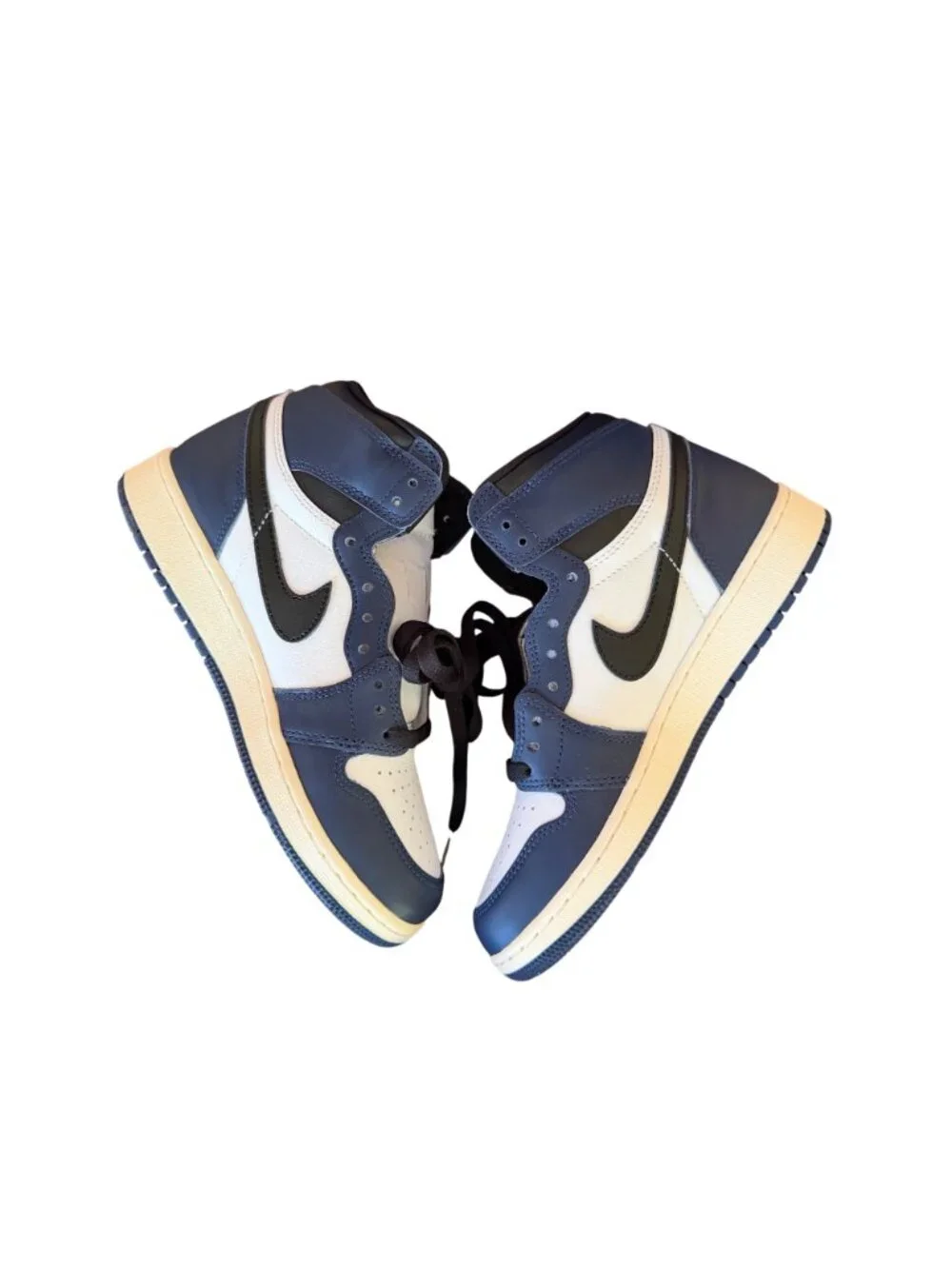 Nike Air Jordan 1 Retro High OG GS Black White Blue Youth 7Y‎ FD1437-401